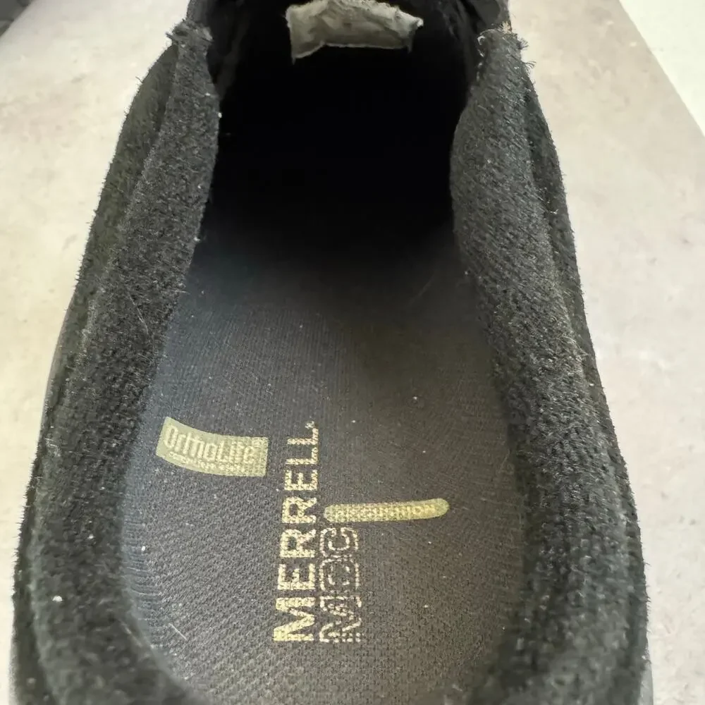Merrell Jungle Moc Slide Black Suede Mules Clogs Comfort Shoes Mens Size 10.5